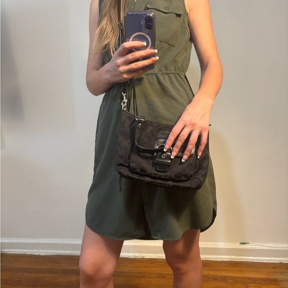 Coach Black Shoulder Bag with Front Buckle - Picture 7 of 7